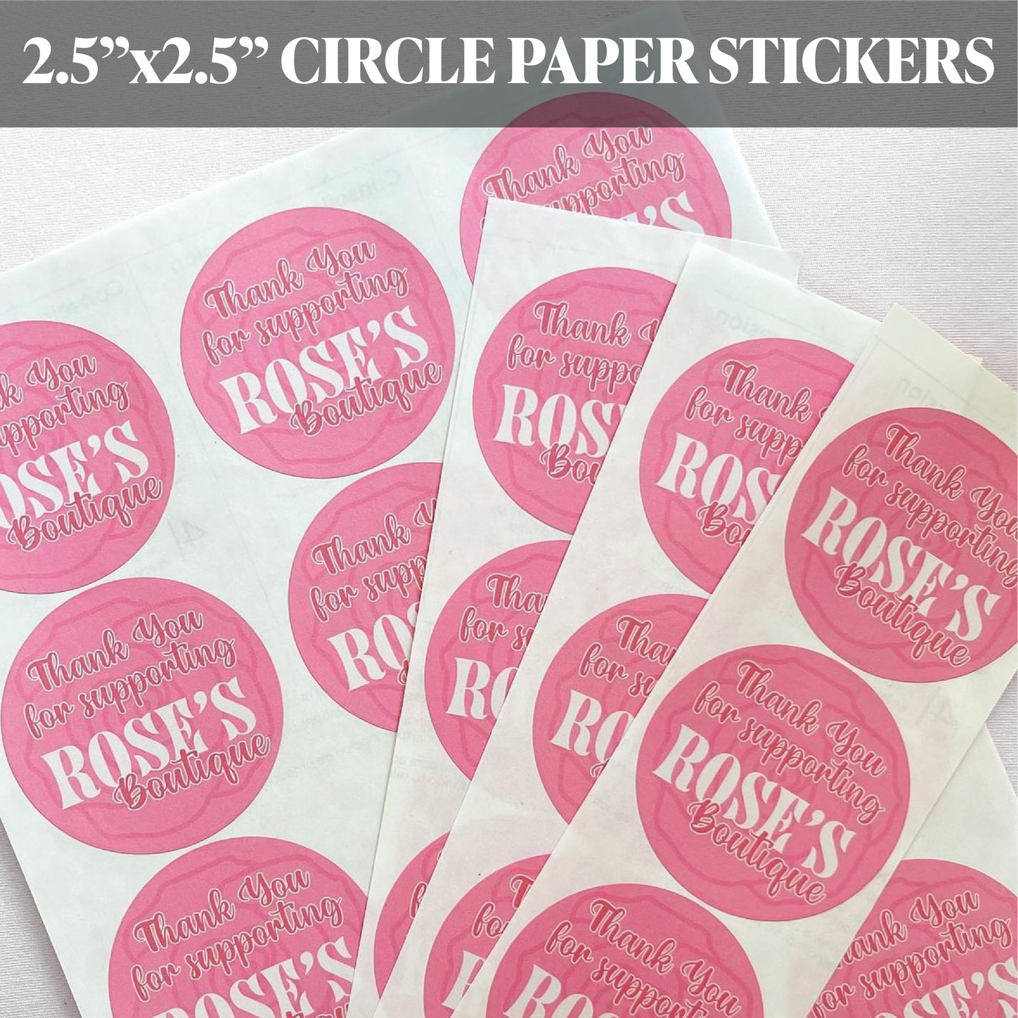 2.5"x2.5" CIRCLE PAPER STICKER SHEETS (12)